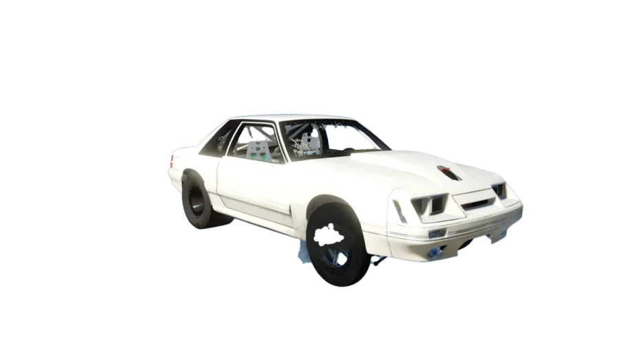 Ford Mustang Fox Body (drag, dépouillée)